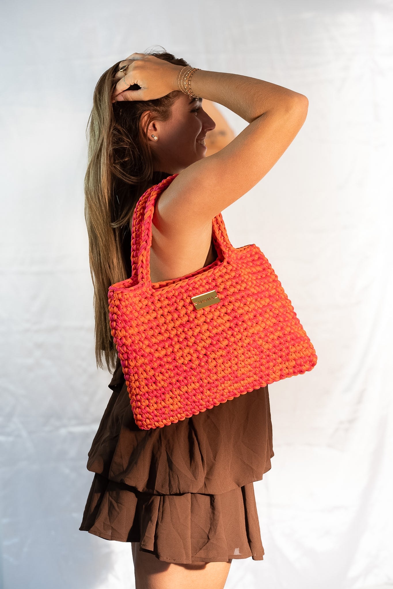 Sac Paula orange et rose