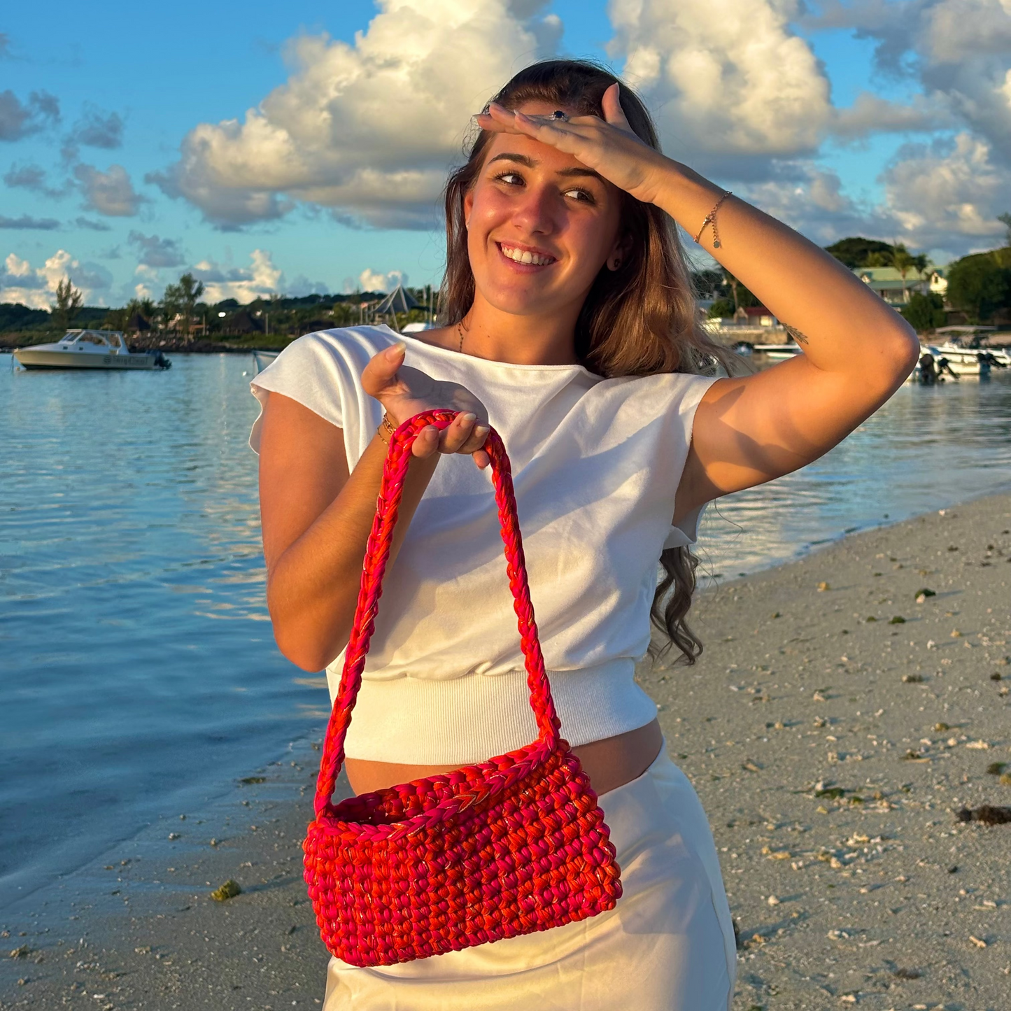Sac Soline orange et rose